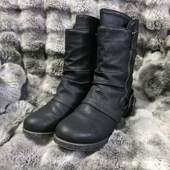 Womens Black Boots Size 8.5 - Picture 3 of 6